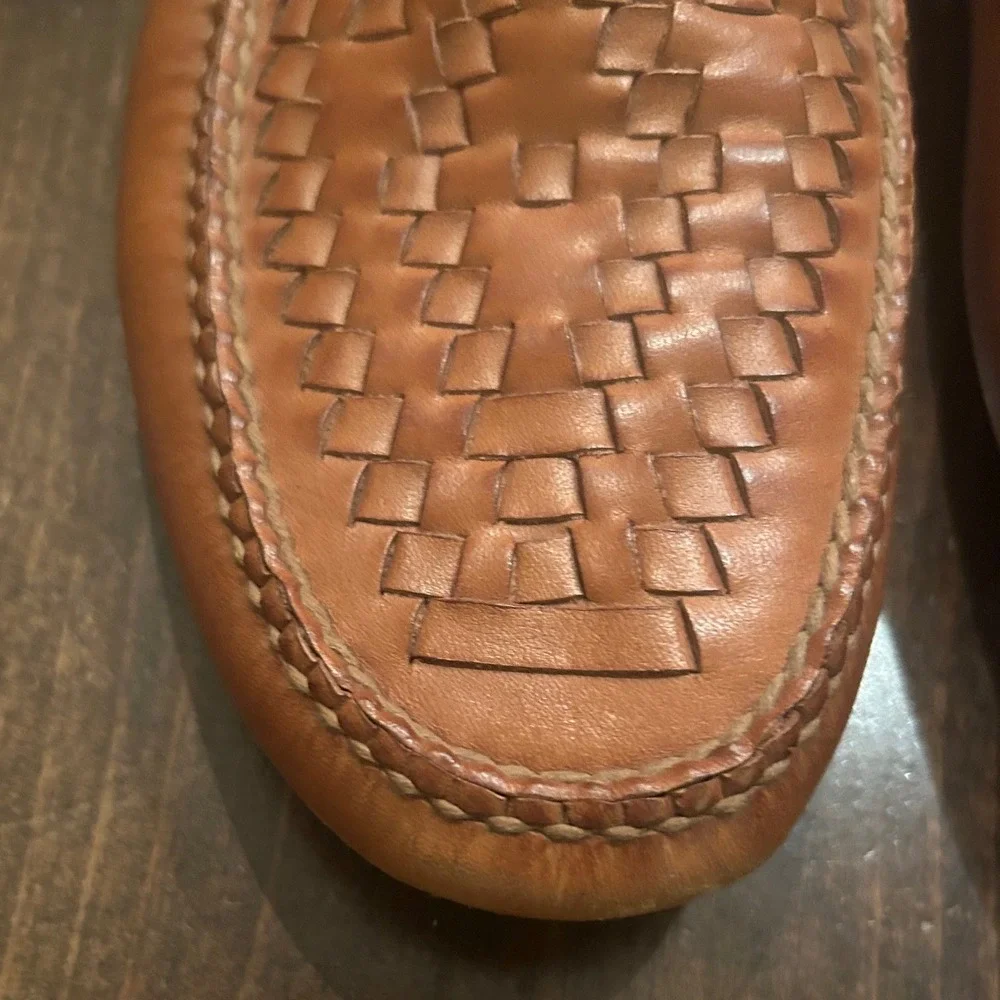 Polo Ralph Lauren Driving Loafers Mens 10D Woven Leather Preppy Nautical Casual